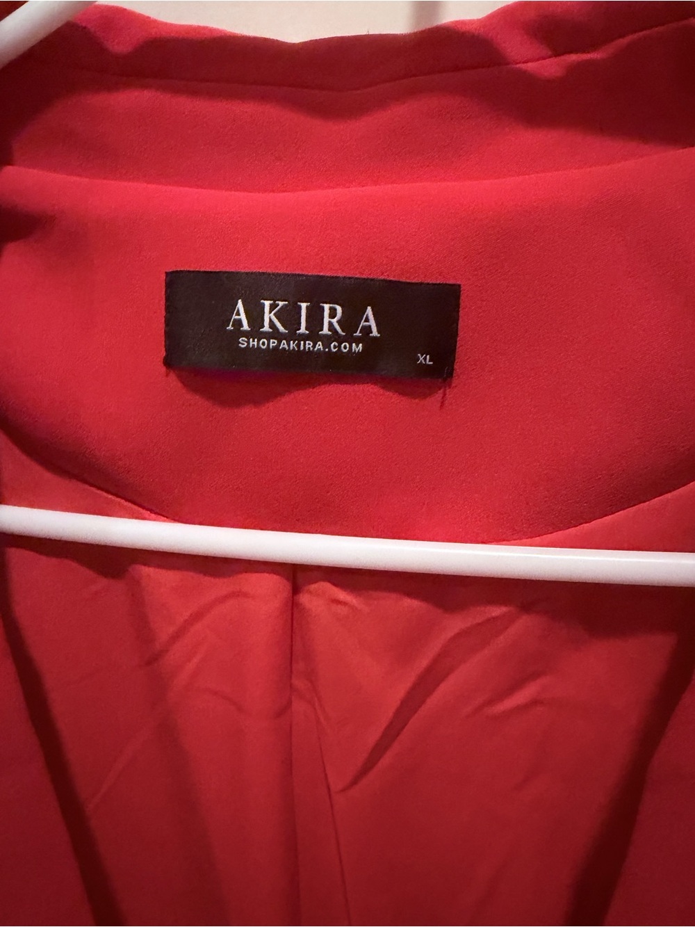 AKIRA Bold Red Layered Tulle Trench - Picture 5 of 5